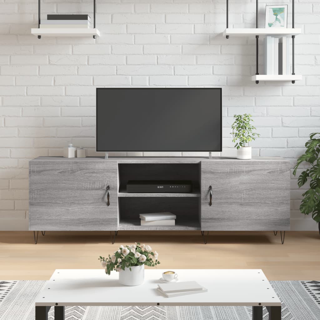 Berkfield TV Cabinet Grey Sonoma 150x30x50 cm Engineered Wood