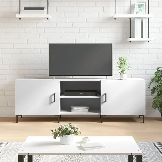 Berkfield TV Cabinet White 150x30x50 cm Engineered Wood