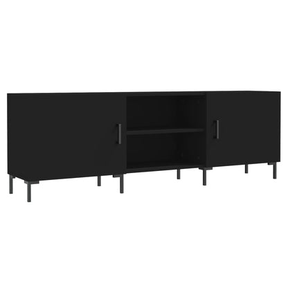 Berkfield TV Cabinet Black 150x30x50 cm Engineered Wood