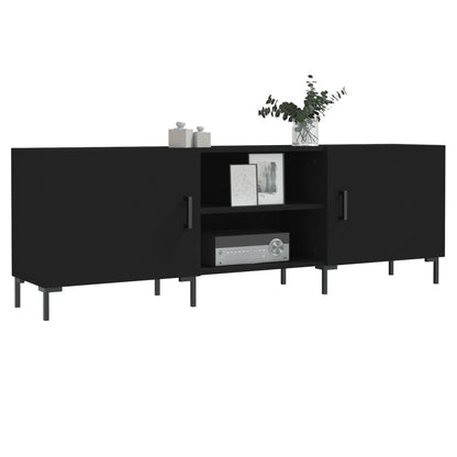 Berkfield TV Cabinet Black 150x30x50 cm Engineered Wood