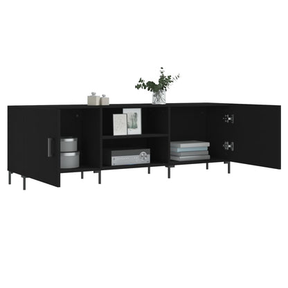 Berkfield TV Cabinet Black 150x30x50 cm Engineered Wood