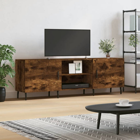 Berkfield TV Cabinet Smoked Oak 150x30x50 cm Engineered Wood
