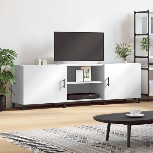 Berkfield TV Cabinet White 150x30x50 cm Engineered Wood