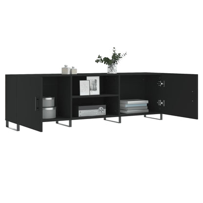 Berkfield TV Cabinet Black 150x30x50 cm Engineered Wood
