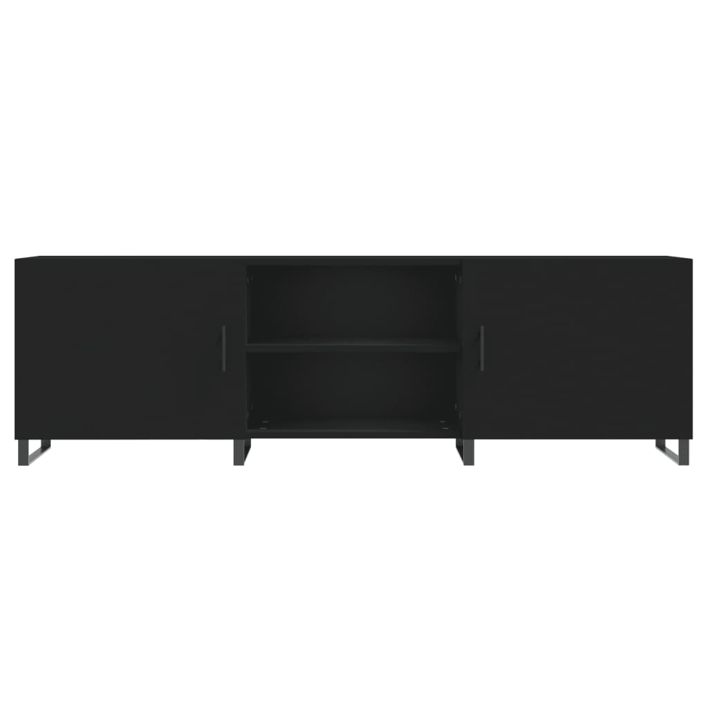 Berkfield TV Cabinet Black 150x30x50 cm Engineered Wood