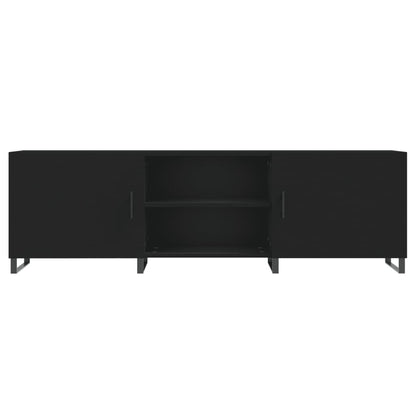 Berkfield TV Cabinet Black 150x30x50 cm Engineered Wood
