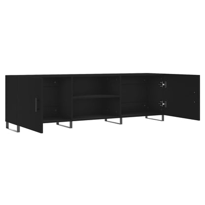 Berkfield TV Cabinet Black 150x30x50 cm Engineered Wood