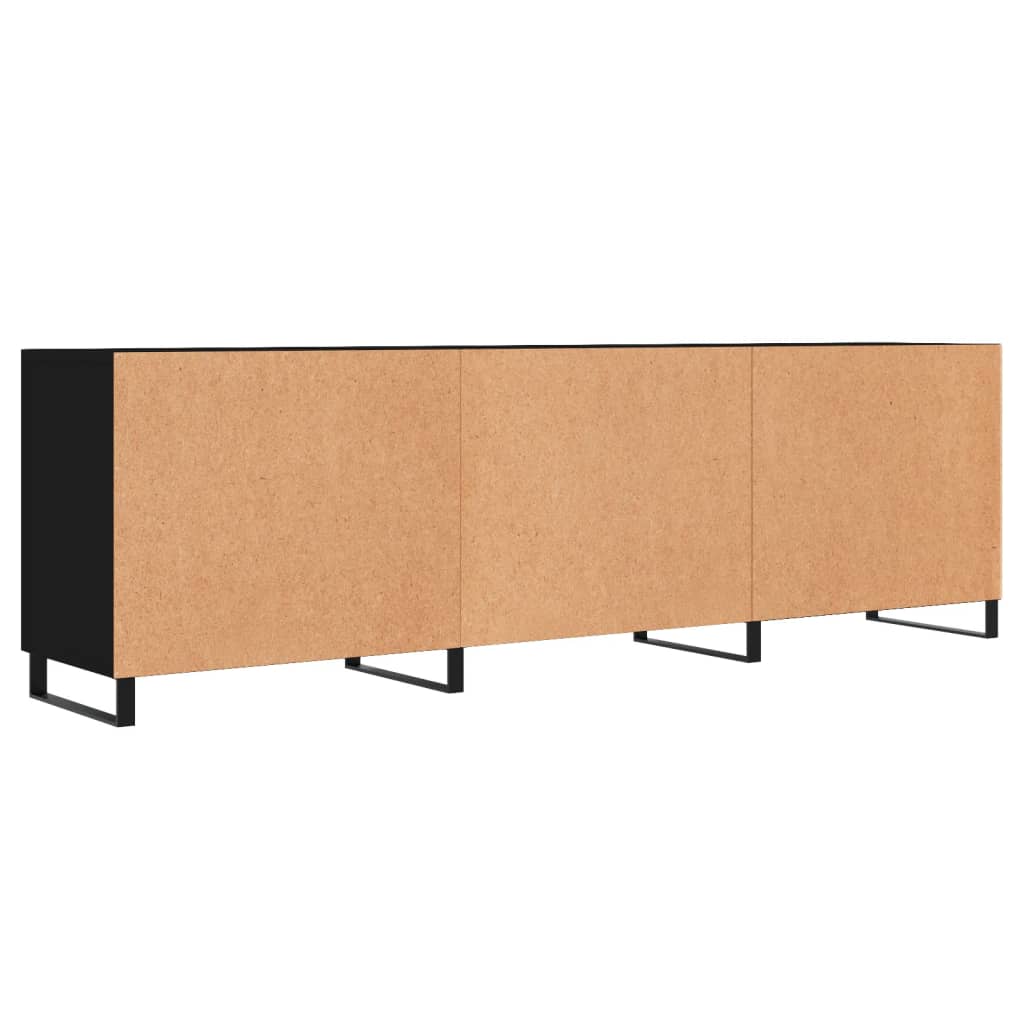 Berkfield TV Cabinet Black 150x30x50 cm Engineered Wood