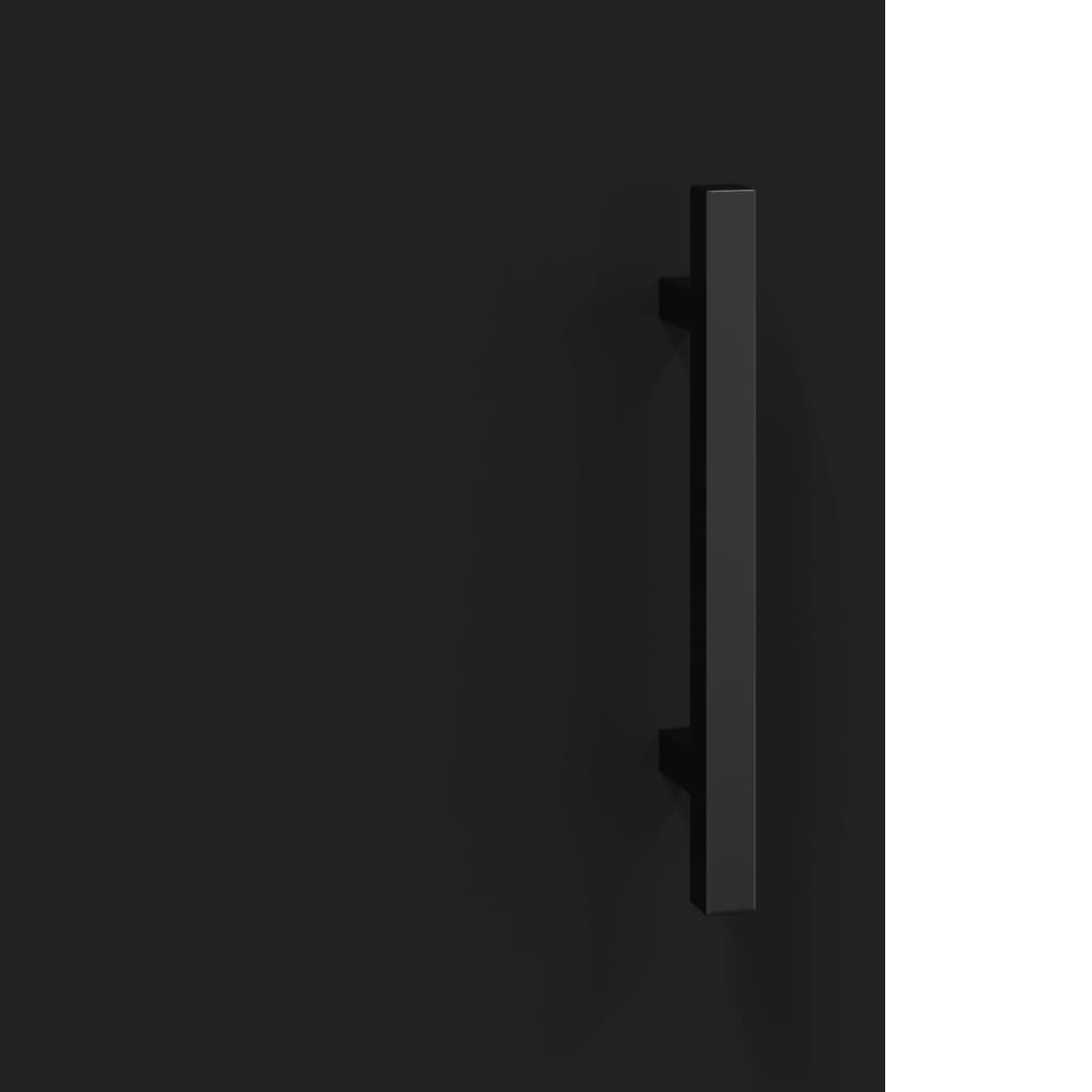 Berkfield TV Cabinet Black 150x30x50 cm Engineered Wood