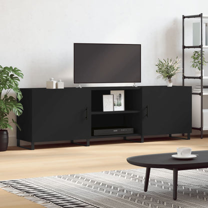 Berkfield TV Cabinet Black 150x30x50 cm Engineered Wood