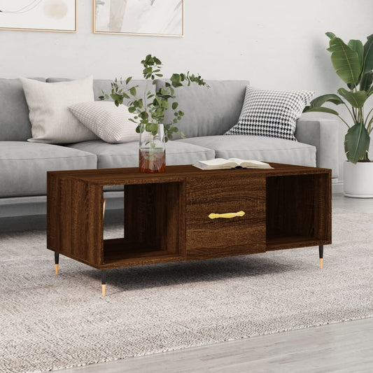 Berkfield Coffee Table Brown Oak 102x50x40 cm Engineered Wood