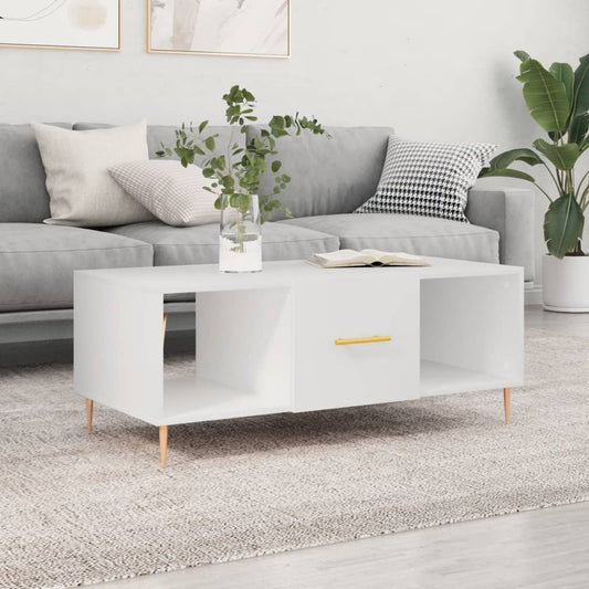 Berkfield Coffee Table White 102x50x40 cm Engineered Wood