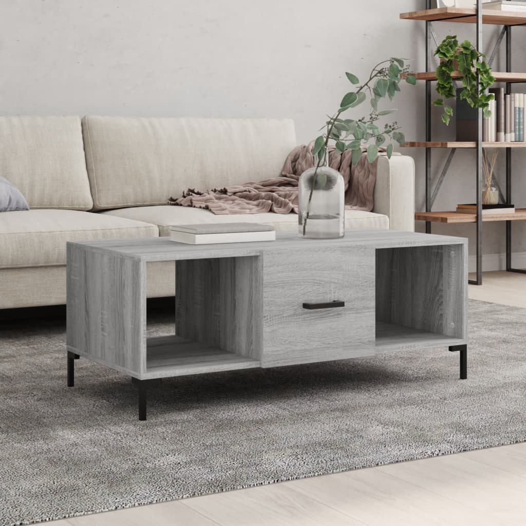 Berkfield Coffee Table Grey Sonoma 102x50x40 cm Engineered Wood