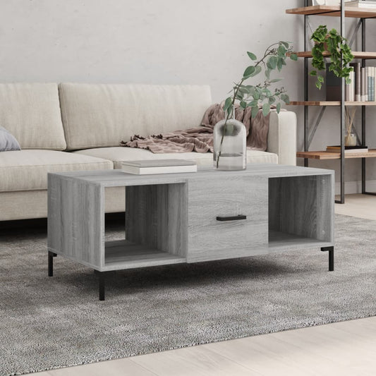 Berkfield Coffee Table Grey Sonoma 102x50x40 cm Engineered Wood
