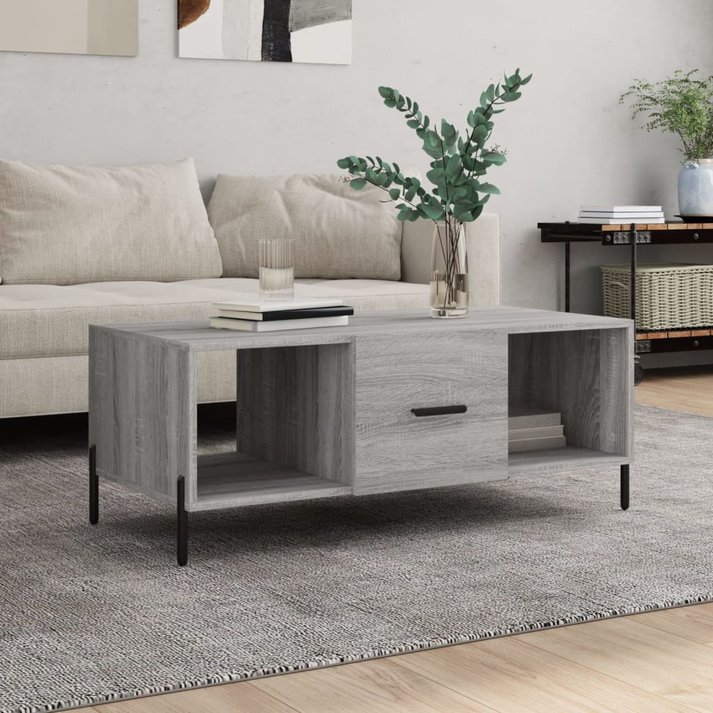 Berkfield Coffee Table Grey Sonoma 102x50x40 cm Engineered Wood