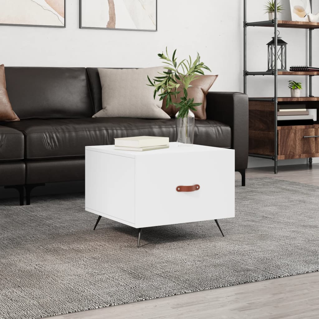 Berkfield Coffee Table White 50x50x40 cm Engineered Wood
