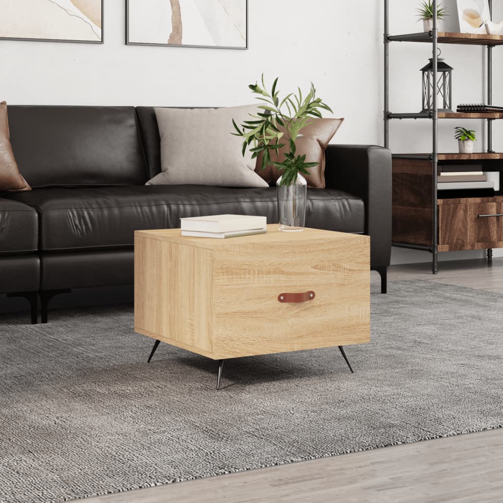 Berkfield Coffee Table Sonoma Oak 50x50x40 cm Engineered Wood