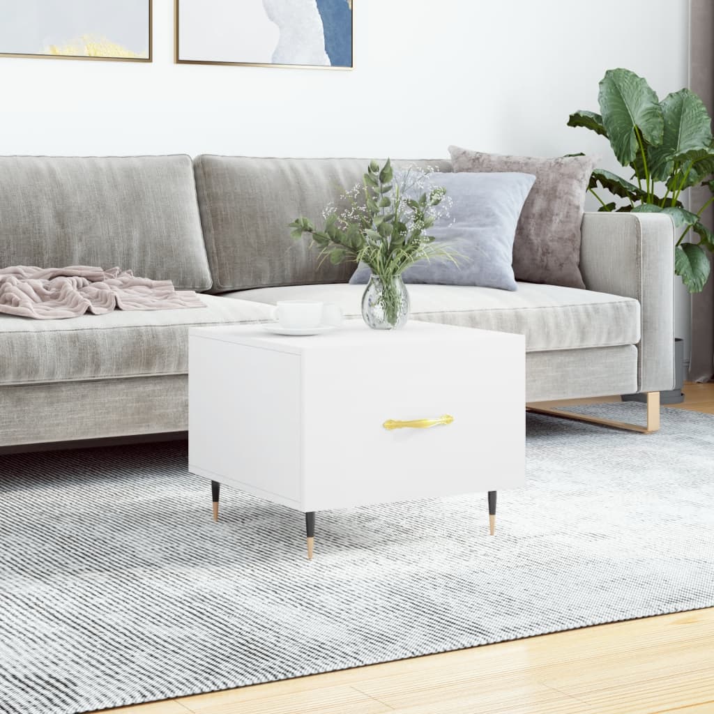 Berkfield Coffee Table White 50x50x40 cm Engineered Wood