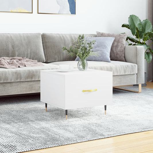 Berkfield Coffee Table White 50x50x40 cm Engineered Wood