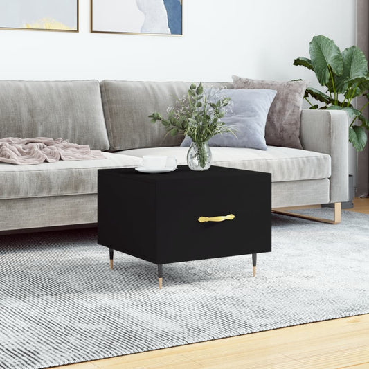 Berkfield Coffee Table Black 50x50x40 cm Engineered Wood