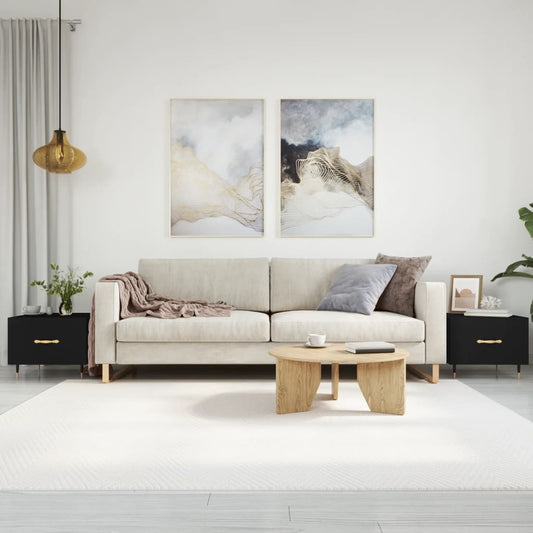 Berkfield Coffee Tables 2 pcs Black 50x50x40 cm Engineered Wood