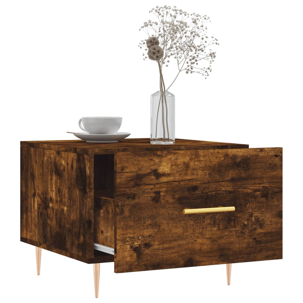 Berkfield Coffee Tables 2 pcs Smoked Oak 50x50x40 cm Engineered Wood