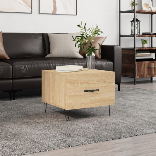 Berkfield Coffee Table Sonoma Oak 50x50x40 cm Engineered Wood
