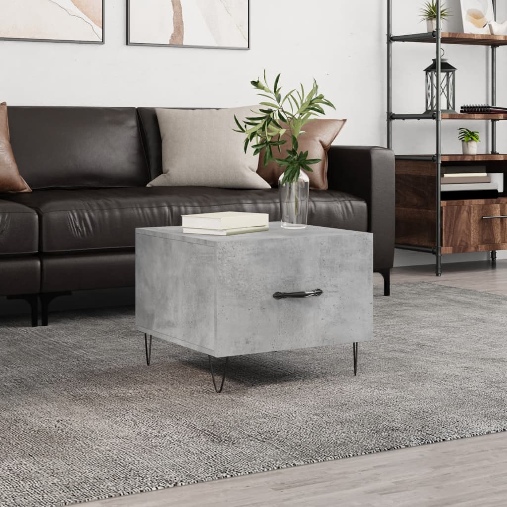 Berkfield Coffee Table Concrete Grey 50x50x40 cm Engineered Wood