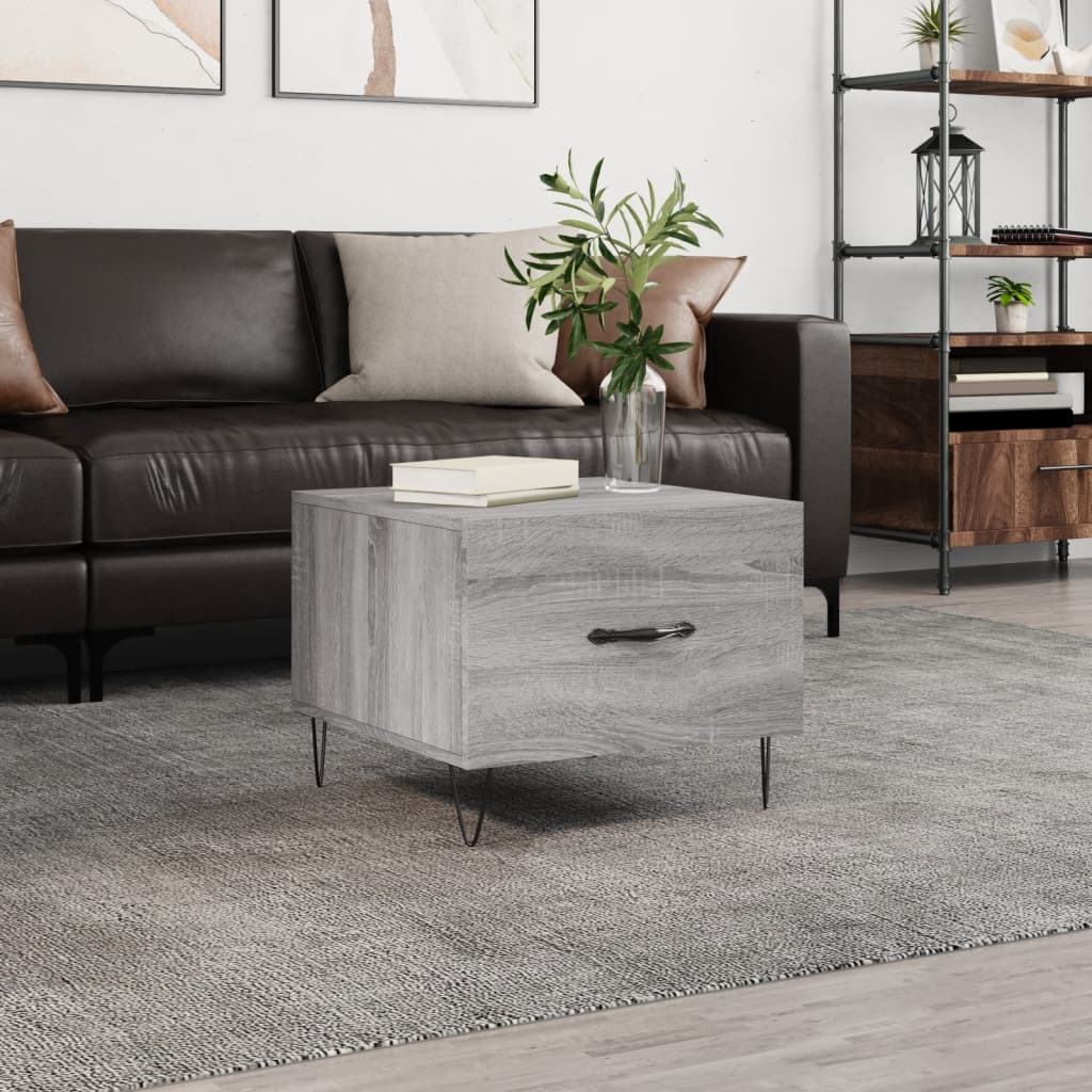 Berkfield Coffee Table Grey Sonoma 50x50x40 cm Engineered Wood