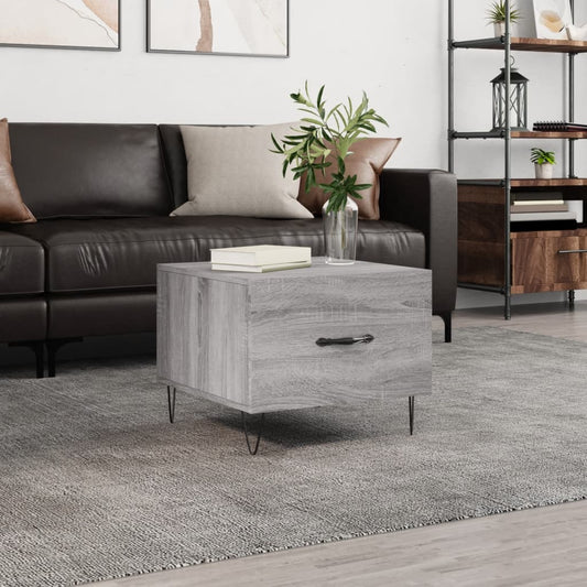 Berkfield Coffee Table Grey Sonoma 50x50x40 cm Engineered Wood