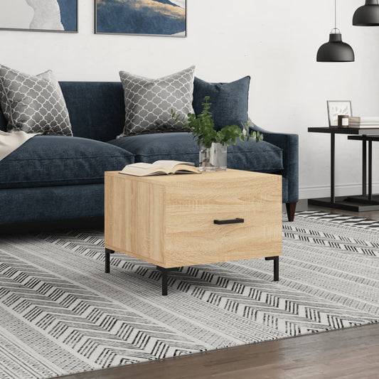 Berkfield Coffee Table Sonoma Oak 50x50x40 cm Engineered Wood