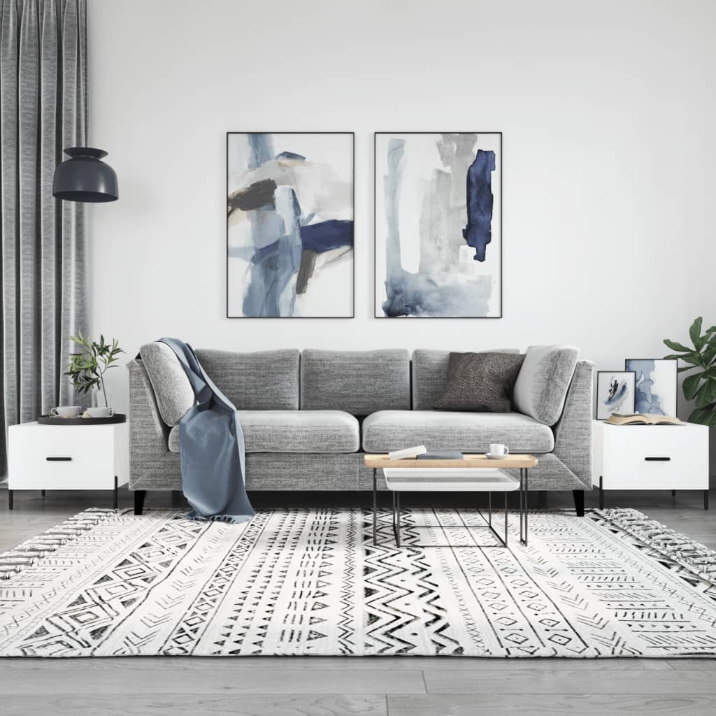 Berkfield Coffee Tables 2pcs High Gloss White 50x50x40 cm Engineered Wood