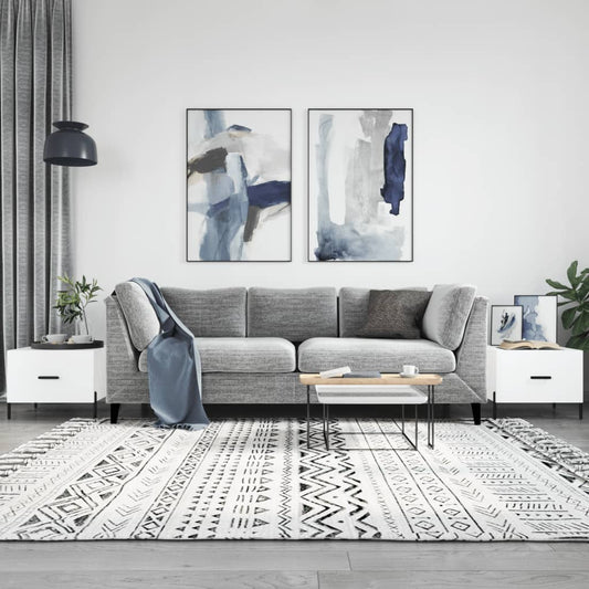 Berkfield Coffee Tables 2pcs High Gloss White 50x50x40 cm Engineered Wood