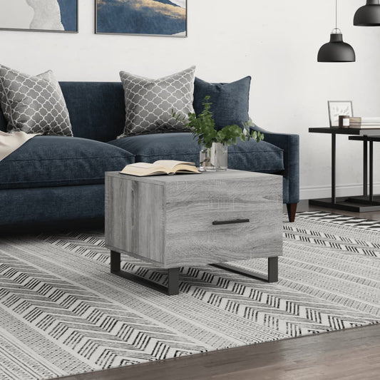 Berkfield Coffee Table Grey Sonoma 50x50x40 cm Engineered Wood