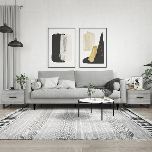 Berkfield Coffee Tables 2 pcs Grey Sonoma 50x50x40 cm Engineered Wood