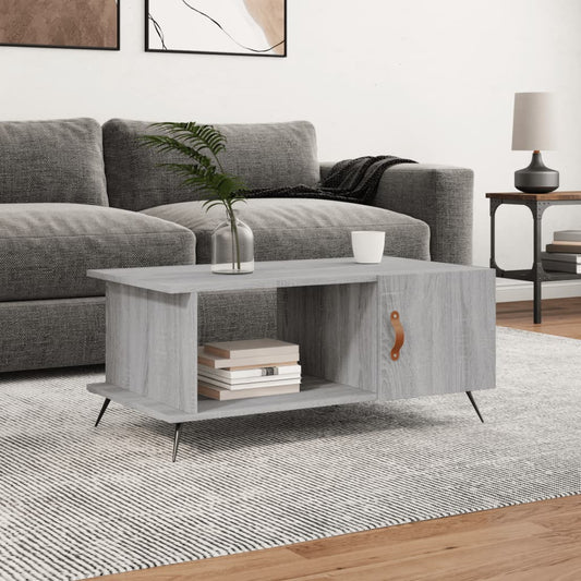 Berkfield Coffee Table Grey Sonoma 90x50x40 cm Engineered Wood