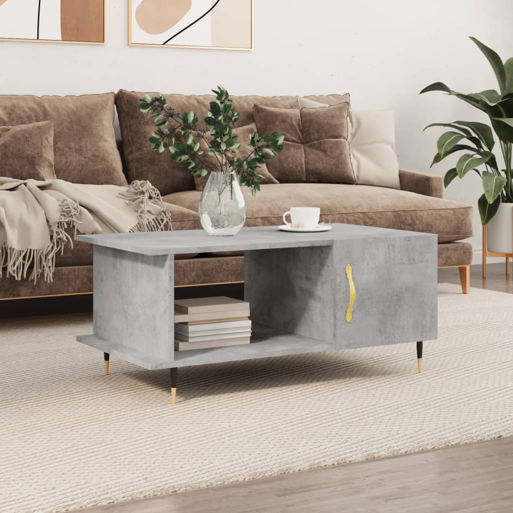 Berkfield Coffee Table Concrete Grey 90x50x40 cm Engineered Wood