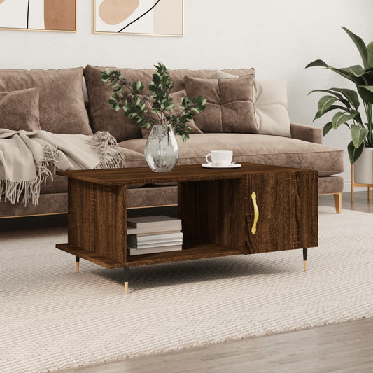 Berkfield Coffee Table Brown Oak 90x50x40 cm Engineered Wood