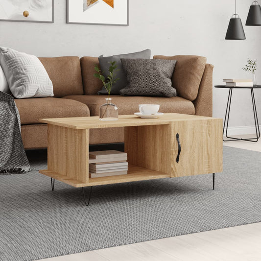 Berkfield Coffee Table Sonoma Oak 90x50x40 cm Engineered Wood