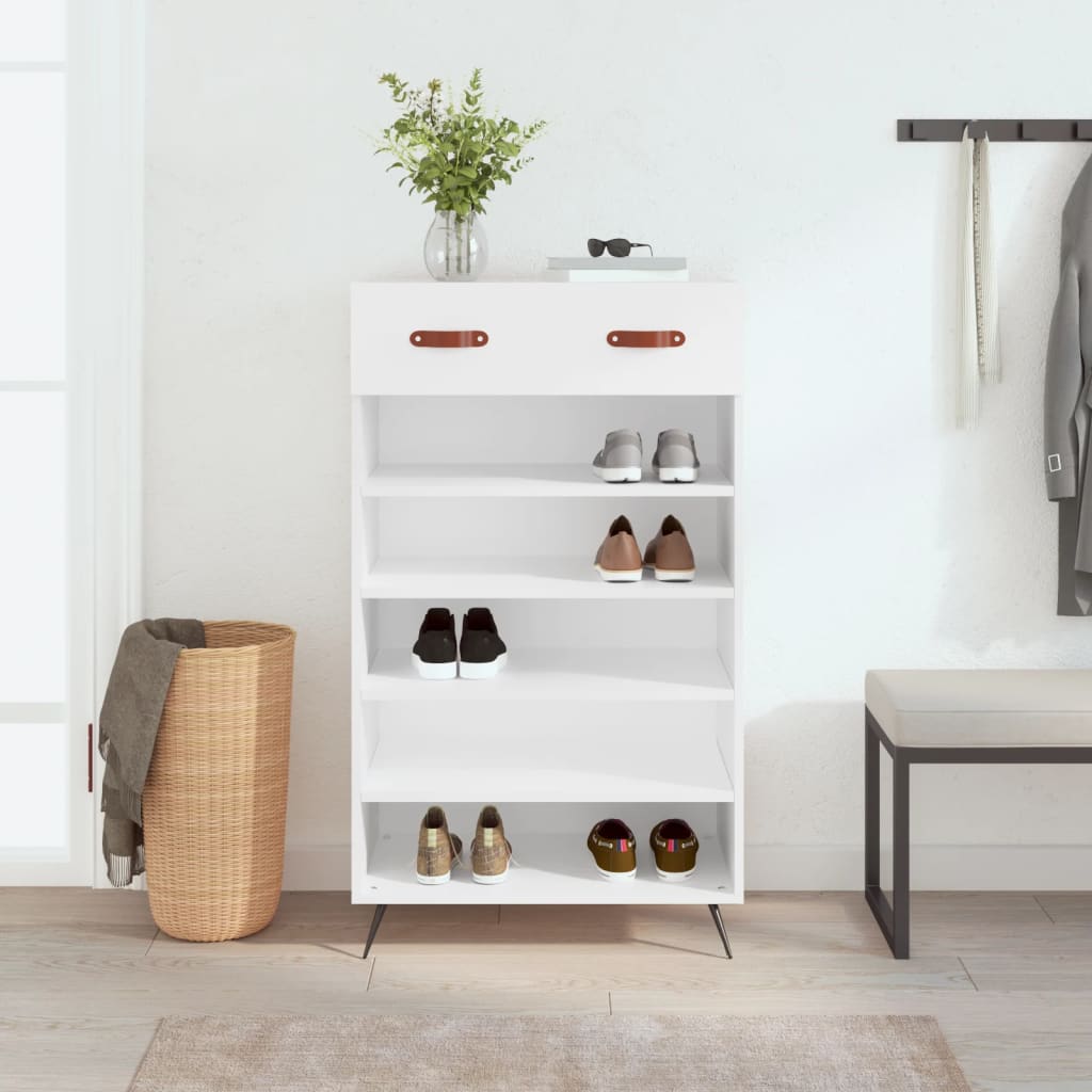 Berkfield Shoe Cabinet White 60x35x105 cm Engineered Wood