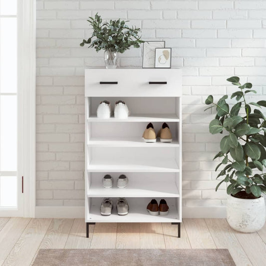 Berkfield Shoe Cabinet White 60x35x105 cm Engineered Wood