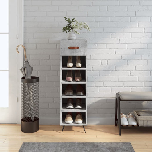 Berkfield Shoe Cabinet Concrete Grey 30x35x105 cm Engineered Wood