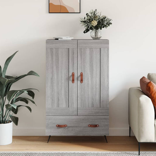 Berkfield Highboard Grey Sonoma 69.5x31x115 cm Engineered Wood