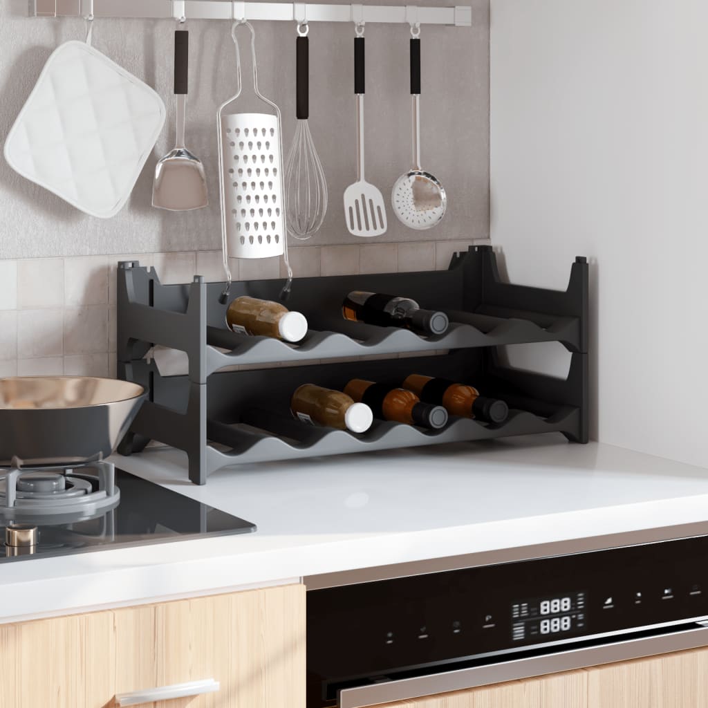 Berkfield Wine Rack for 12 Bottles PP Stackable