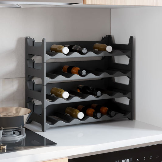 Berkfield Wine Rack for 24 Bottles PP Stackable