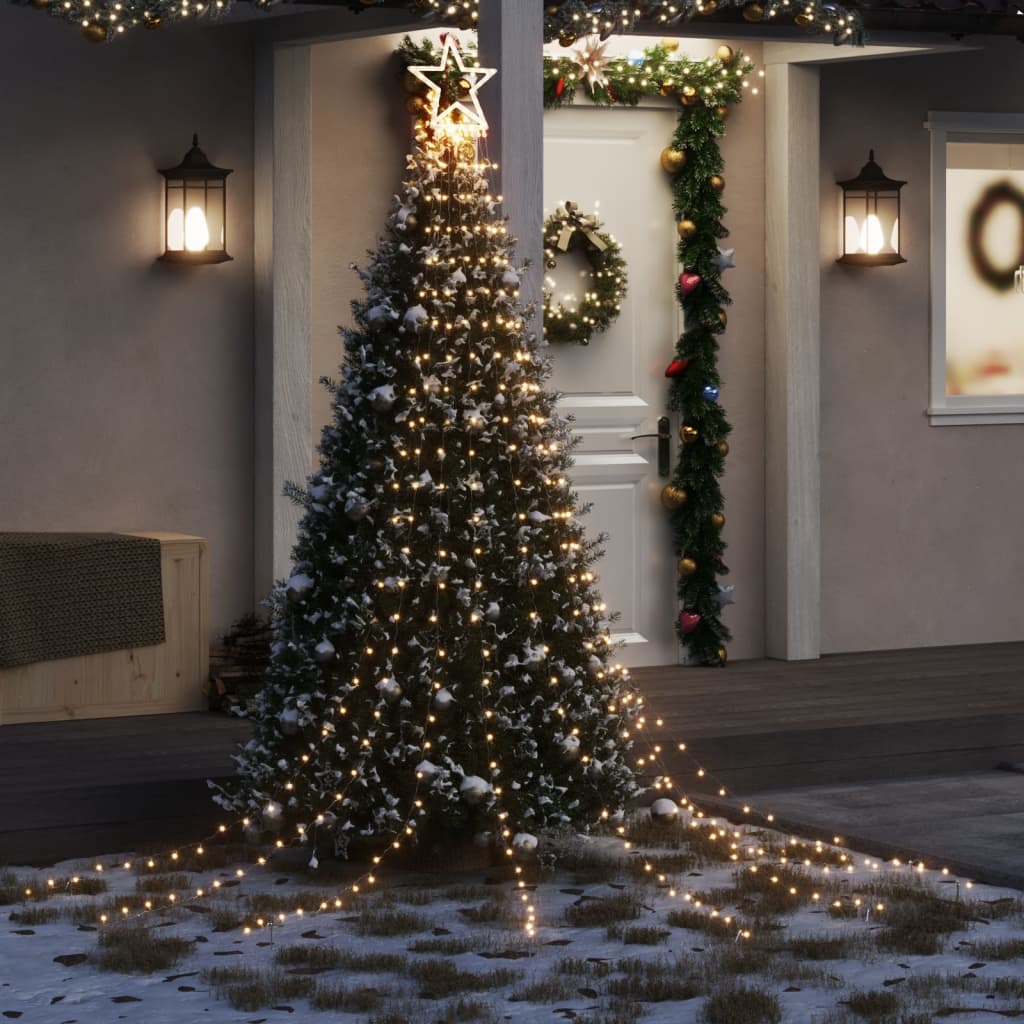 Berkfield Christmas Tree light 320 LEDs Warm White 375 cm
