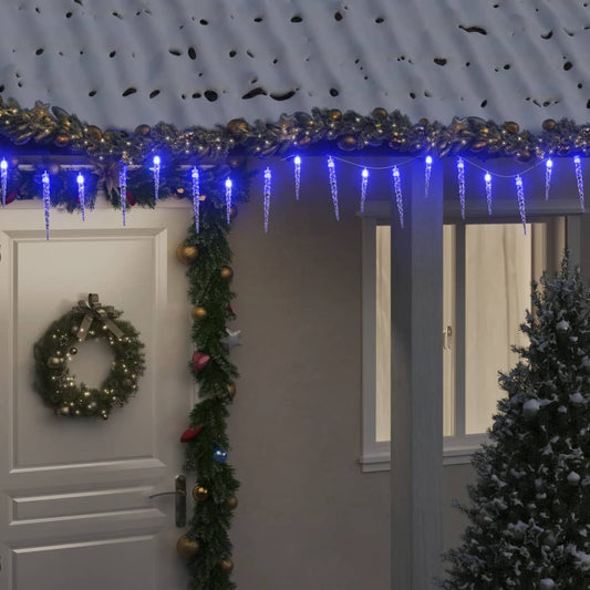 Berkfield Christmas Icicle Light 200 LEDs Blue 20 m Acrylic PVC