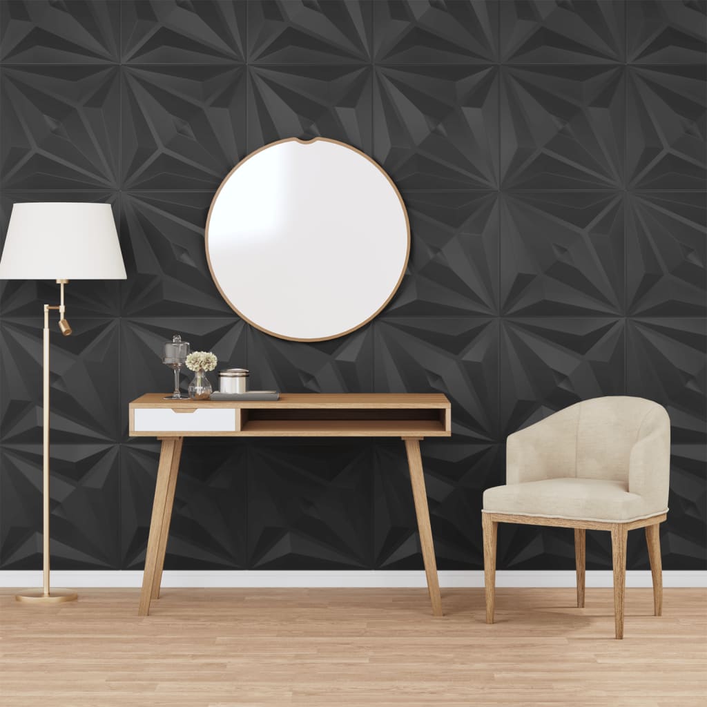 Berkfield Wall Panels 24 pcs Black 50x50 cm EPS 6 må_ Star