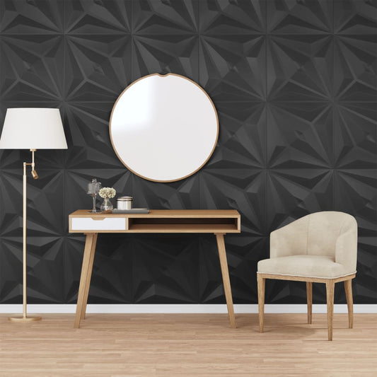 Berkfield Wall Panels 24 pcs Black 50x50 cm EPS 6 må_ Star