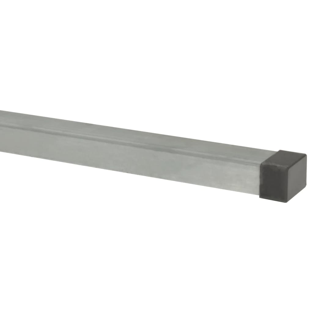 Berkfield Garden Fence Posts 10 pcs Silver 220 cm Steel